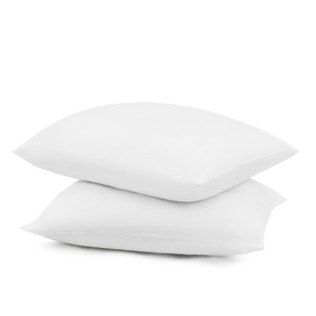 Set 2 huse pentru perna, bumbac natural 100% de culoare alb uni, cu dimensiunea 70/70 Set 2 huse pentru perna, bumbac natural 100% de culoare alb uni, cu dimensiunea 70/70
