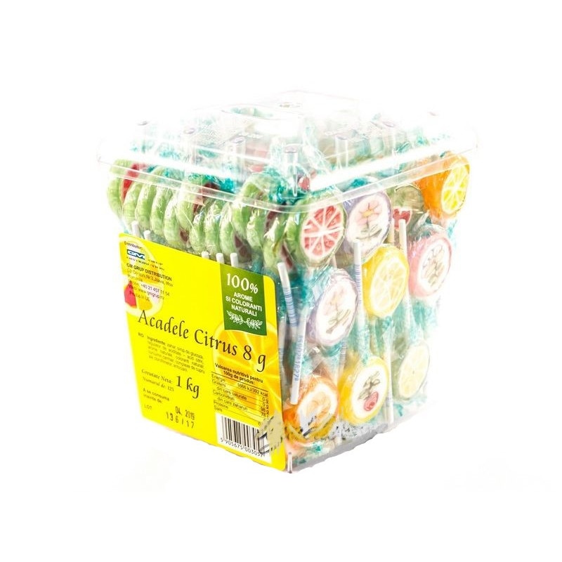 Acadele Citrus Mix 1kg , 125 bucati
