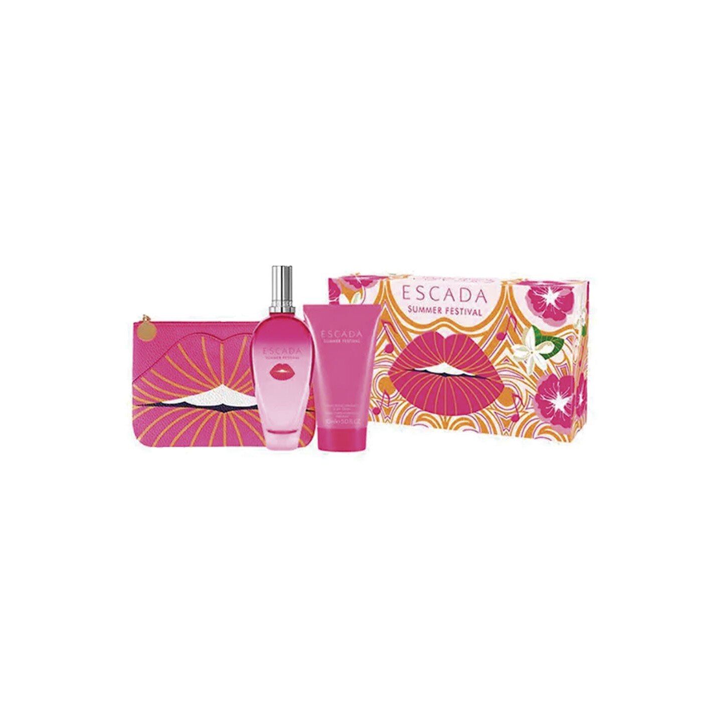 Set Escada Summer Festival: Parfum, 100 ml + Lotiune de corp, 150 ml + Geanta