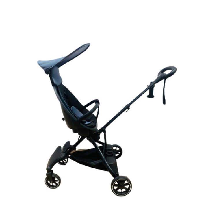HugA6 Sport babakocsi, ultra könnyű,kompakt, megfordítható üléssel, forgatható napellenzővel, UV-védelemmel, 6 hónap-3 év, fekete / kék