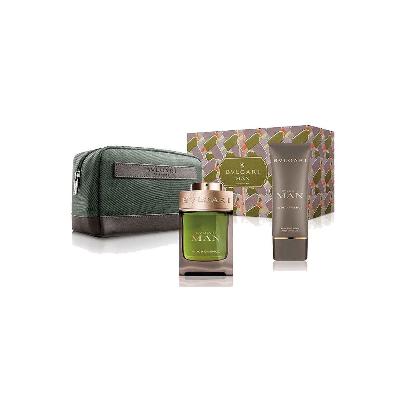 Set pentru barbati BVLGARI, Wood Essence, Apa de parfum 100 ml, Aftershave 100 ml