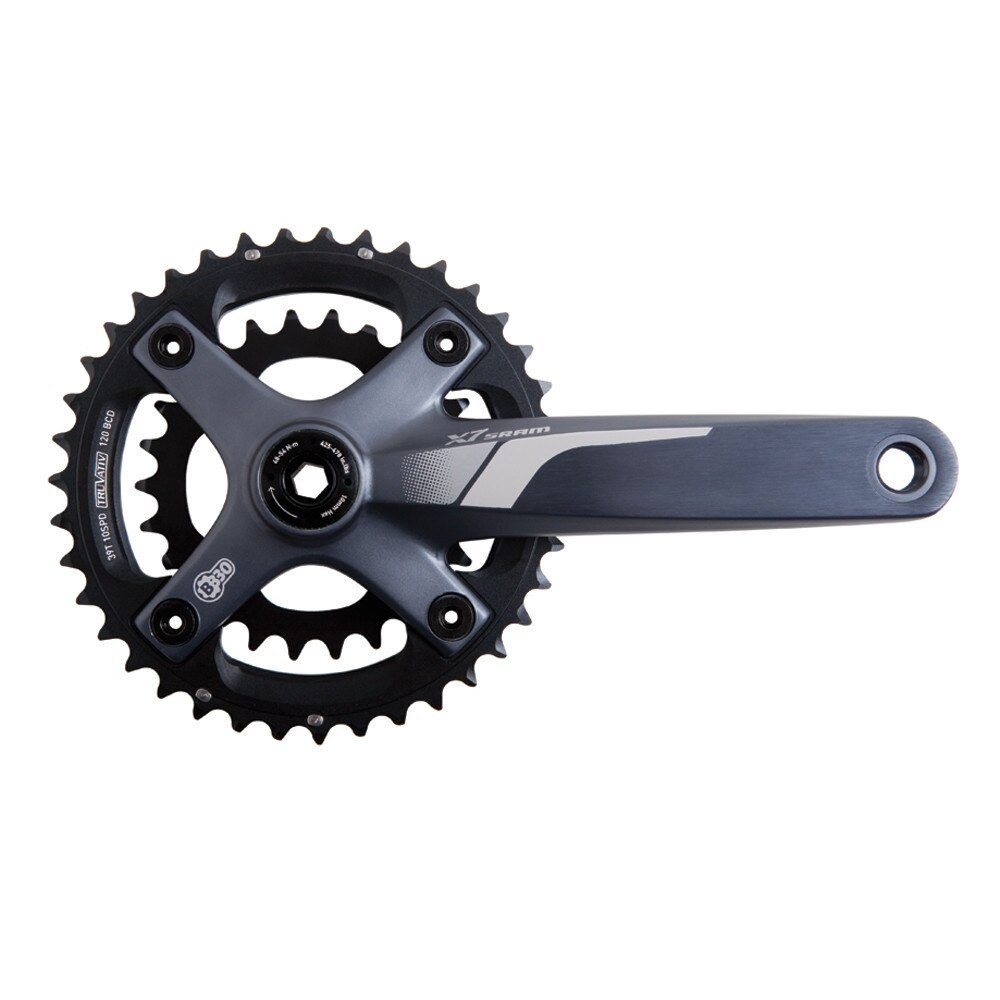 Angrenaj Pedalier Sram X7 - Brat 175 Mm, 2 x 10 Viteze, 39-26T, Gri