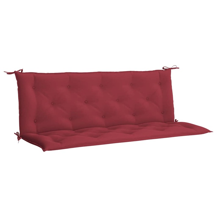 Perna banca de gradina vidaXL, rosu vin, 150x(50+50)x7cm, textil oxford, 2.9 Kg