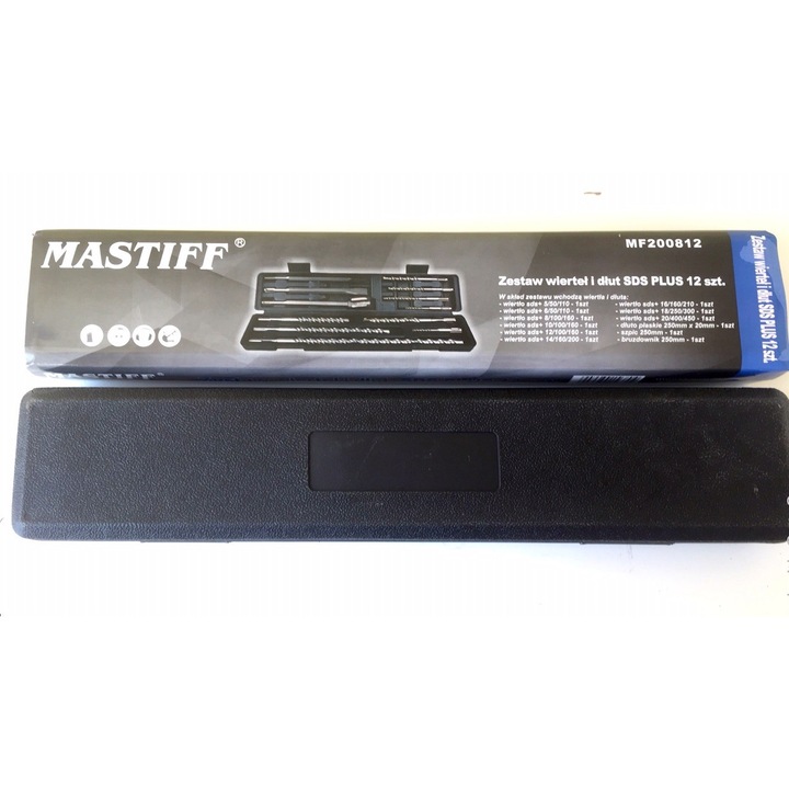 Set de gaurit si dalta SDS+ Mastiff 12 piese SDS plus