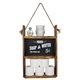 Raft din lemn cu sfoara Rustic Homs, 60 x 40 x 13 cm, maro