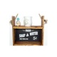 Raft din lemn cu sfoara Rustic Homs, 60 x 40 x 13 cm, maro
