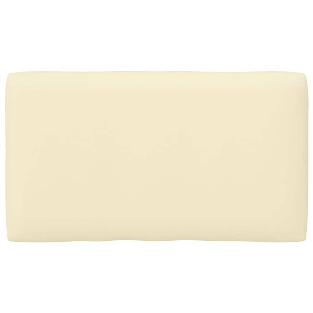 Perna canapea din paleti de gradina, vidaXL, Textil-Poliester, 70 x 40 x 12 cm, Crem