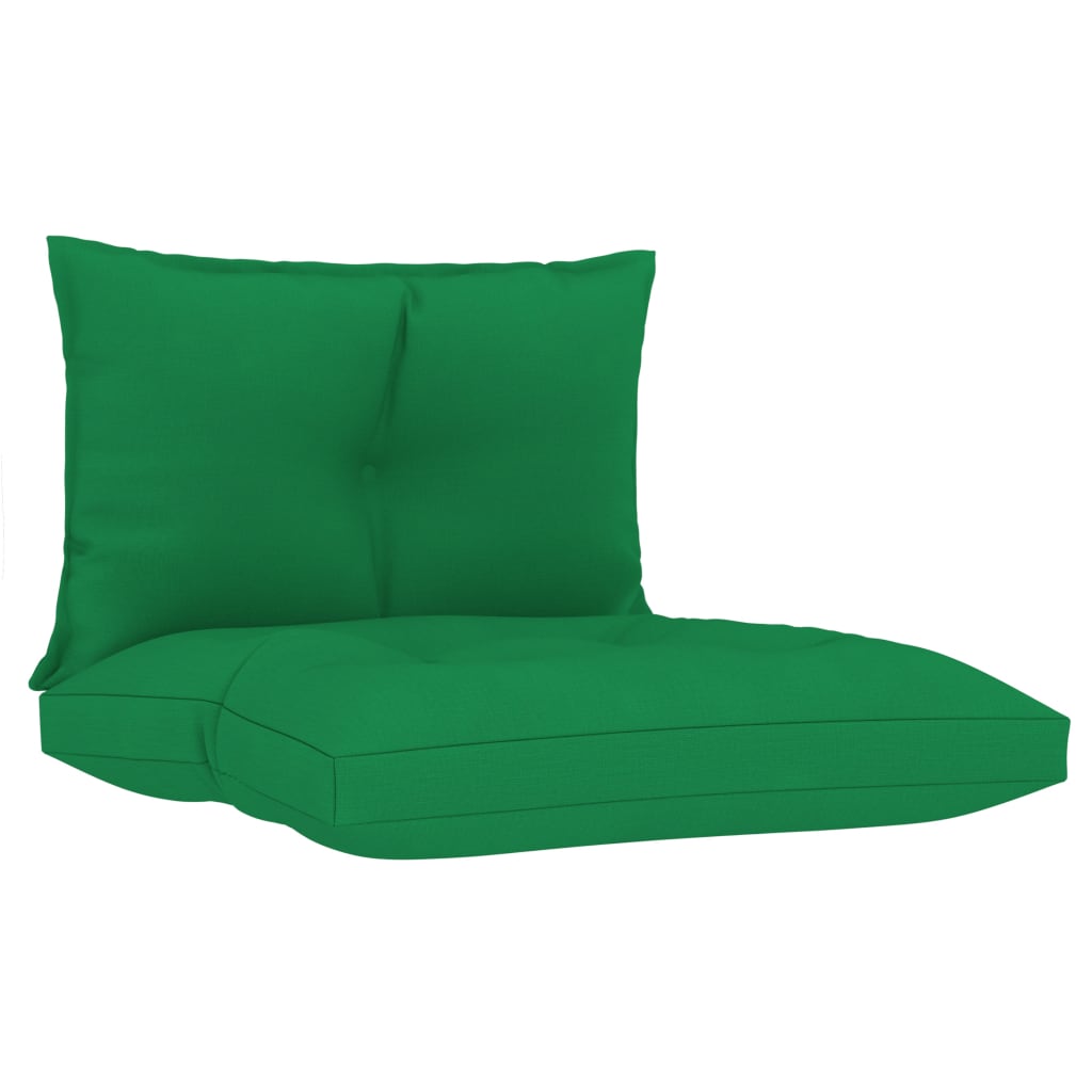 Set de 2 perne pentru canapea, vidaXL, Textil-Poliester, 61,5 x 60 x 10 cm, Verde