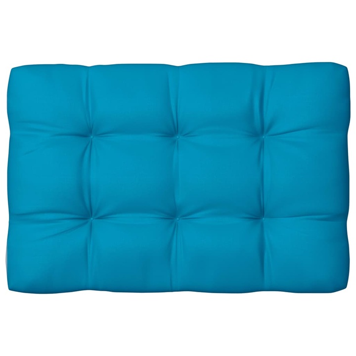 Комплект от 5 възглавници за градински палетен диван, vidaXL, Текстил-полиестер, 120 x 80 x 12 см, 160 гр / м², Светлосин