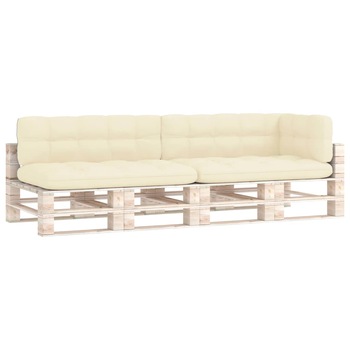 Set de 5 perne de canapea din paleti de gradina, vidaXL, Textil-Poliester, 120 x 80 x 12 cm, 160 g/m², Crem Set de 5 perne de canapea din paleti de gradina, vidaXL, Textil-Poliester, 120 x 80 x 12 cm, 160 g/m², Crem