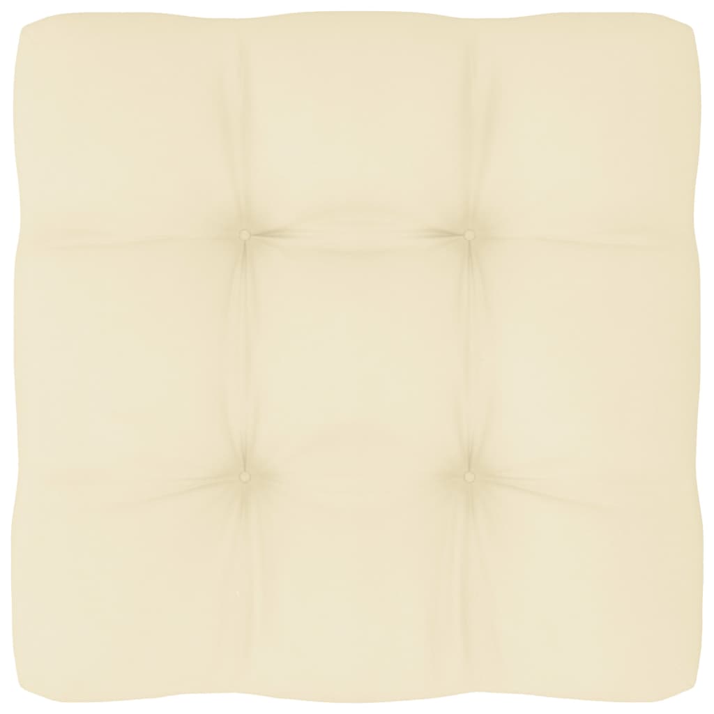 Perna pentru canapea de gradina, canapea din paleti, vidaXL, Poliester, 60 x 60 x 12 cm, Crem