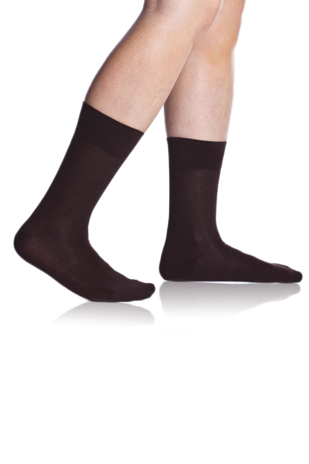 Bellinda, Sosete lungi din amestec de bumbac - 1 pereche, Maro inchis, 43-46
