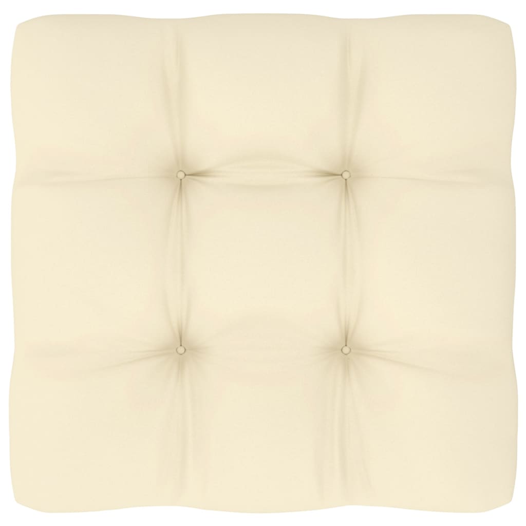 Perna pentru canapea de gradina, canapea din paleti, vidaXL, Poliester, 70 x 70 x 12 cm, Crem
