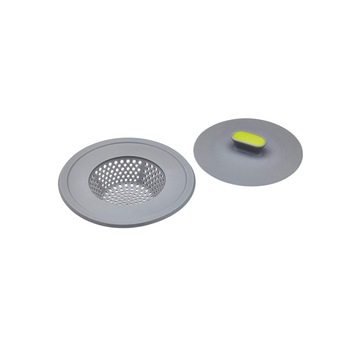 Set 2-in-1 dop si sita pentru chiuveta, 11,5 cm - Kitchen Craft Set 2-in-1 dop si sita pentru chiuveta, 11,5 cm - Kitchen Craft