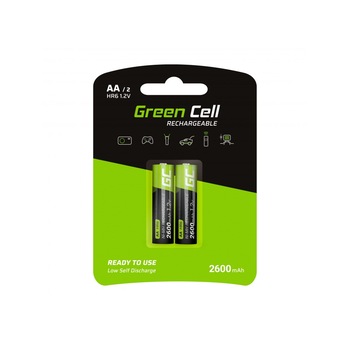 Baterie reincarcabila GP R6 AA 2600mAh NiMH 2 buc. GR05 GREEN CELL Baterie reincarcabila GP R6 AA 2600mAh NiMH 2 buc. GR05 GREEN CELL