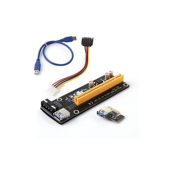 Convertor Estillo Riser Card 6 Pin, PCI-E x 1 la PCI-E x16, USB 3.0 Convertor Estillo Riser Card 6 Pin, PCI-E x 1 la PCI-E x16, USB 3.0