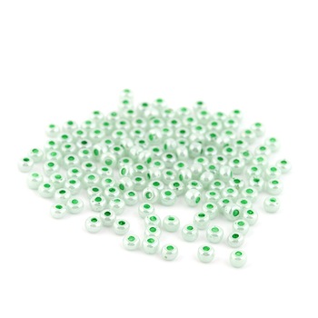 Pachet margele creative din sticla rotunde 15 g - verde apa, 5 mm Pachet margele creative din sticla rotunde 15 g - verde apa, 5 mm
