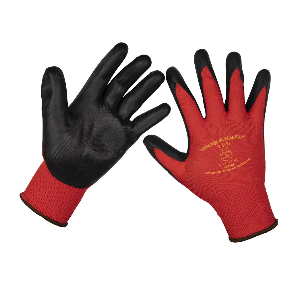 Set manusi de protectie din nitril, pachet de 6 perechi, marime L, Sealey