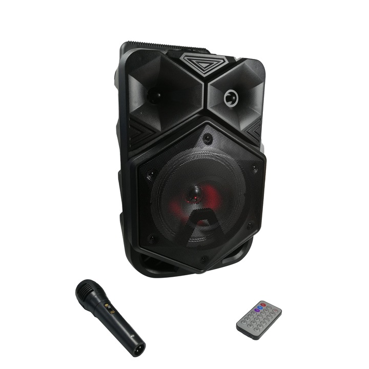 Boxa Portabila elSales, ELS-BT-1778, cu Bluetooth, Microfon, Telecomanda, USB, Lumini LED