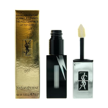 Ruj Yves Saint Laurent Rouge Pur Couture Vernis A Levres The Holographics Lip Top Coat No-507 Holographic White 6 Ml