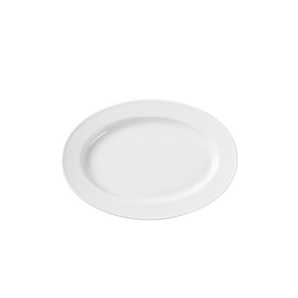 Platou oval Fine Dine Bianco, portelan, alb, 390x270 mm