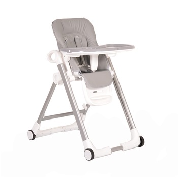 Scaun de masa pentru bebe Brunch, pliabil, inaltime reglabila pe 7 pozitii, centura in 5 puncte, husa piele ecologica usor de curatat, 57 x 25 x 90 cm, gri Scaun de masa pentru bebe Brunch, pliabil, inaltime reglabila pe 7 pozitii, centura in 5 puncte, husa piele ecologica usor de curatat, 57 x 25 x 90 cm, gri
