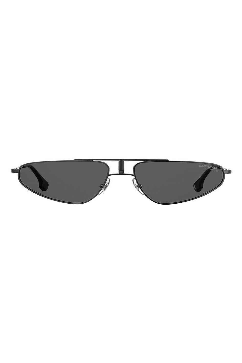 Carrera, Ochelari de soare pilot cu rama metalica, Argintiu inchis, 59-16-145 Standard