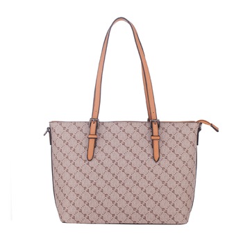 Geanta din piele ecologica - Pierre Cardin, PCL9383Q, 31.5x25x14cm, Bej Geanta din piele ecologica - Pierre Cardin, PCL9383Q, 31.5x25x14cm, Bej