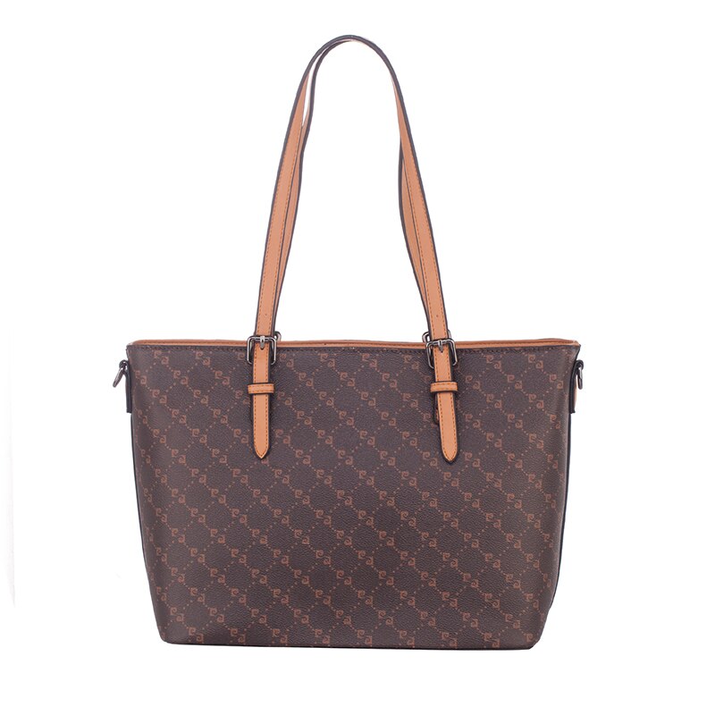 Geanta din piele ecologica - Pierre Cardin, PCL9383D, 31.5x25x14cm, Maro