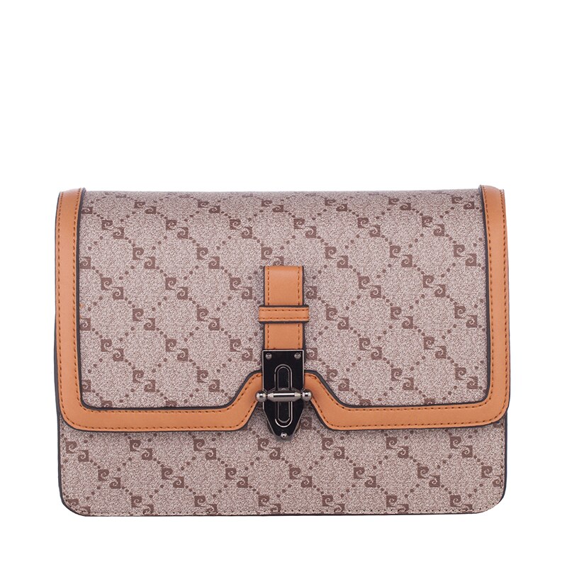 Poseta din piele ecologica - Pierre Cardin, PCL2075Q, 24.5x18 x11cm, Bej