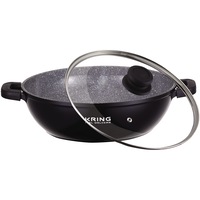 Oala Ceramica Kring Cuisine Classic, interior ceramic, aluminiu turnat, 4.1 l, Negru