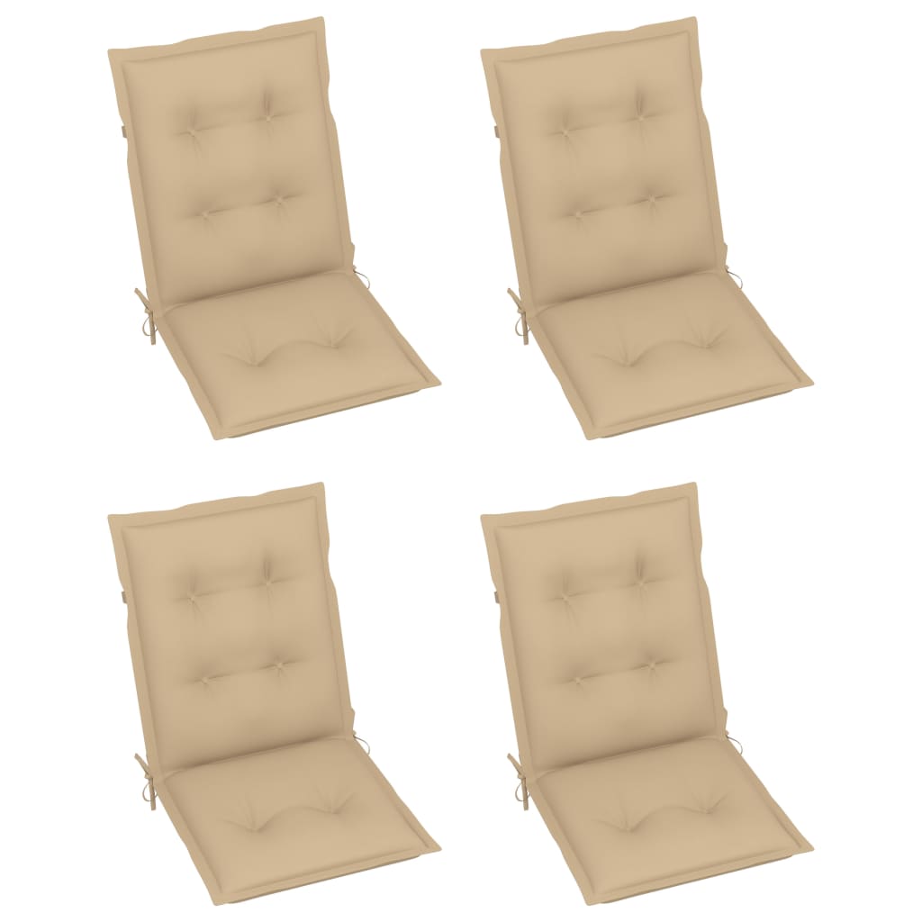 Set de 4 perne de scaun de gradina vidaXL, Poliester, 100 x 50 x 7 cm, Bej