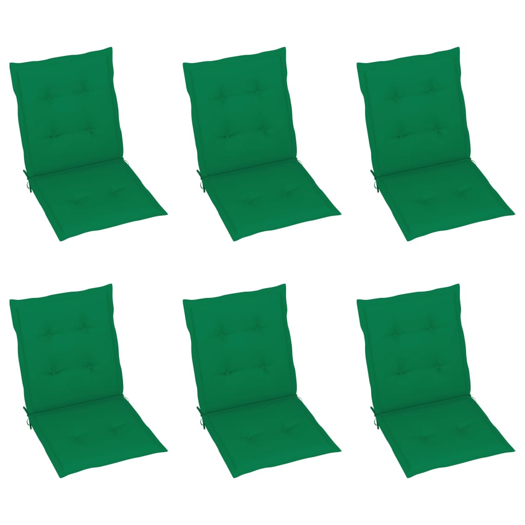 Set de 6 perne de scaun de gradina, vidaXL, Tesatura-Poliester 100%, 100 x 50 x 4 cm, Verde inchis