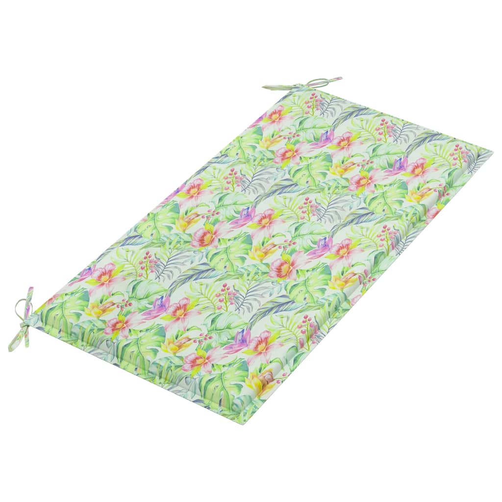 Perna banca de gradina, vidaXL, Textil-Poliester, 100 x 50 x 4 cm, Multicolor model tropical