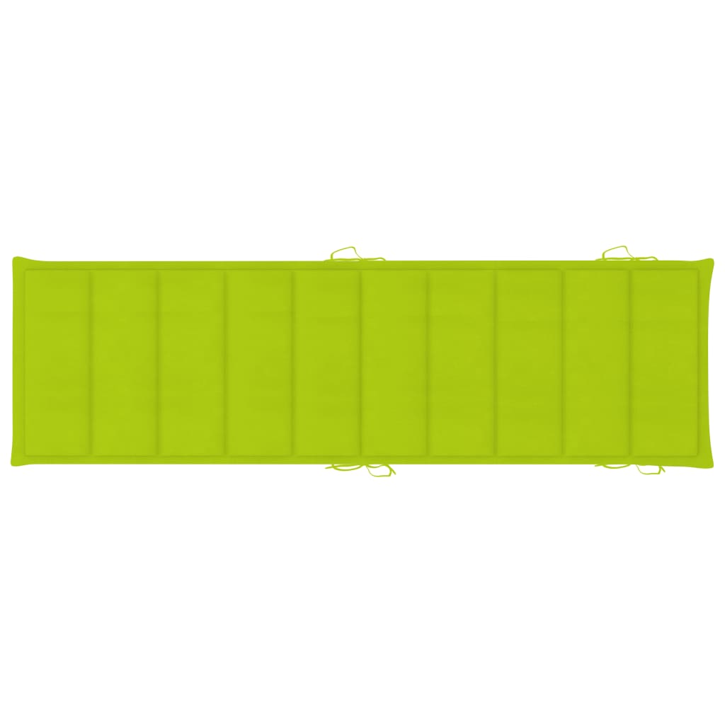 Perna pentru sezlong de gradina, vidaXL, Poliester, 186 x 58 x 4 cm, Verde aprins
