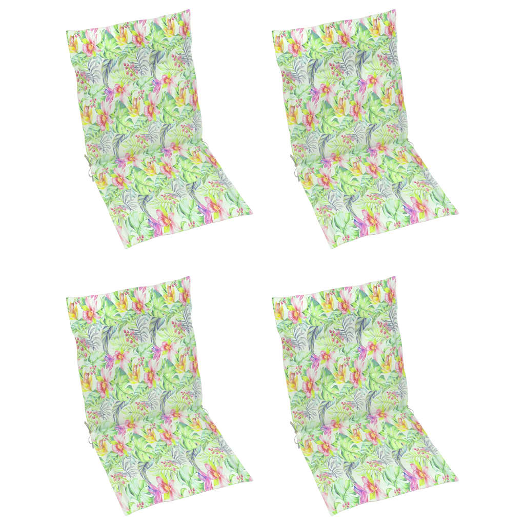 Set de 4 perne de scaun de gradina vidaXL, Poliester, 100 x 50 x 4 cm, Multicolor model exotic