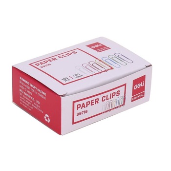 Agrafe Metalice Colorate Deli, 33 mm, 100 Buc/Cutie Agrafe Metalice Colorate Deli, 33 mm, 100 Buc/Cutie
