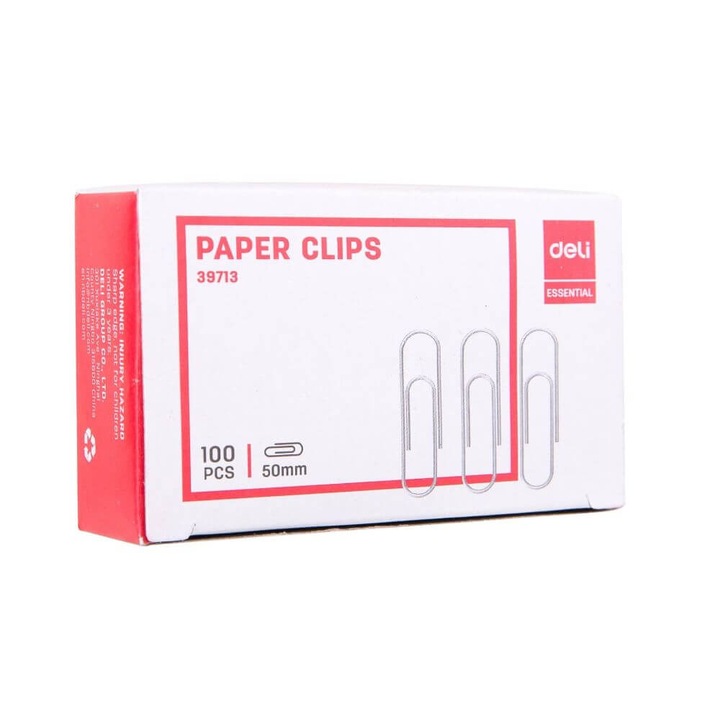 Agrafe Metalice Deli, 50 mm, 100 Buc/Cutie