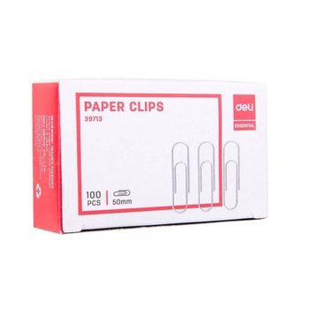 Agrafe Metalice Deli, 50 mm, 100 Buc/Cutie Agrafe Metalice Deli, 50 mm, 100 Buc/Cutie