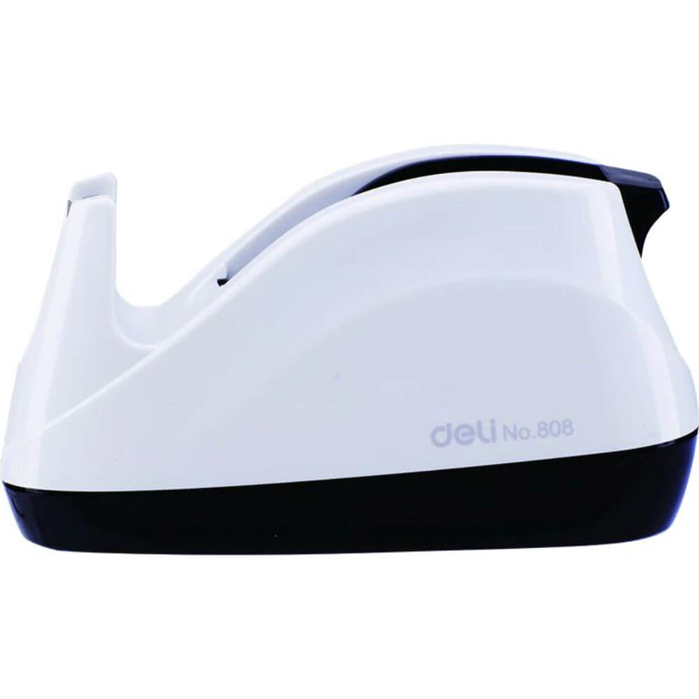 Dispenser Banda Adeziva Deli E808, 18 mm, Alb