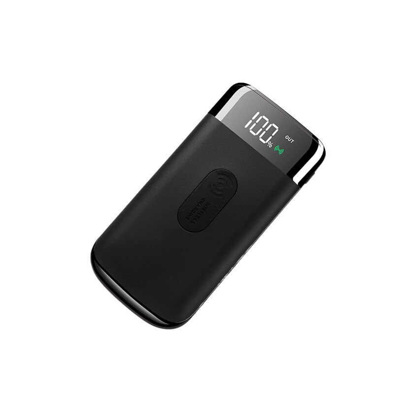 Powerbank 8000 mAh, Pyramid®, incarcare wireless QI 5W, 2 x usb, fast charge, led, negru, PB145