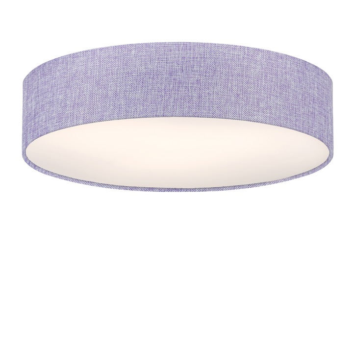 Плафон Electro Style, MOON, Метал, PVC, Текстил, Лилав, 51x13
