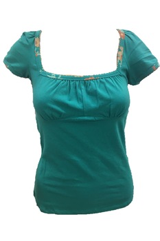 Bluza maneca scurta, Blutsgeschwister, 001151/117, Verde, S Bluza maneca scurta, Blutsgeschwister, 001151/117, Verde, S