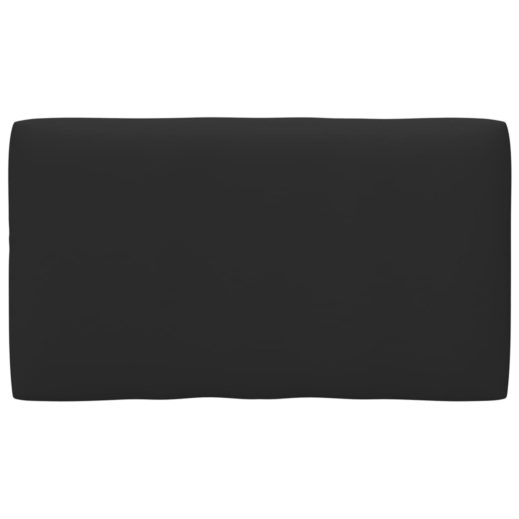 Perna decorativa de spate pentru canapea din paleti, vidaXL, Tesatura, 70 x 40 x 12 cm, Negru