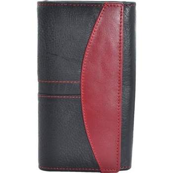 Portofel dama, negru rosu, piele naturala, 18 x 9,5 cm, L238 Portofel dama, negru rosu, piele naturala, 18 x 9,5 cm, L238