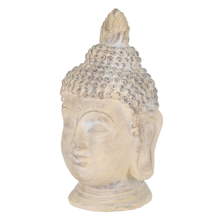 ECD Germany Buddha Szobor, polirezin, 30 x 30 x 55 cm, szürke