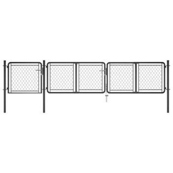 Poarta pietonala de gradina vidaXL, Otel, 395 x 125 cm , Antracit Poarta pietonala de gradina vidaXL, Otel, 395 x 125 cm , Antracit