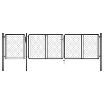Poarta pietonala de gradina vidaXL, Otel, 100 x 395 cm, Antracit Poarta pietonala de gradina vidaXL, Otel, 100 x 395 cm, Antracit