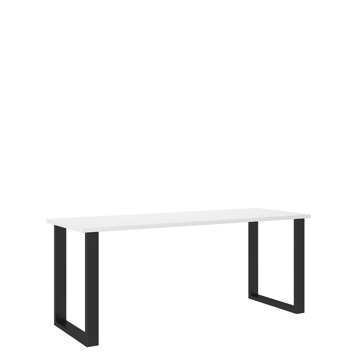 Masa Wawik 185x67, Mirjan 24, alb /negru