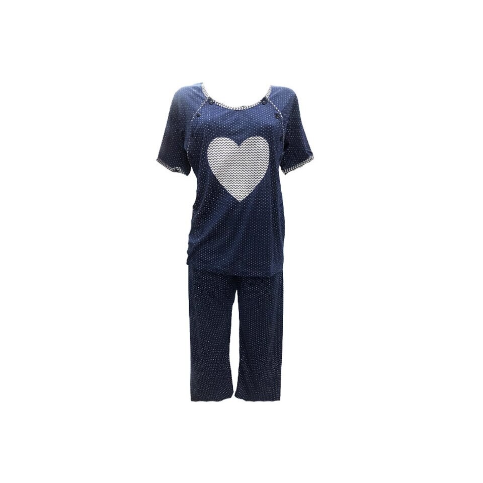 Pijama alaptat, Emmy, bluemarin cu buline 2XL